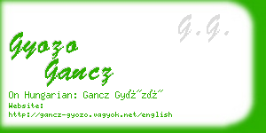 gyozo gancz business card